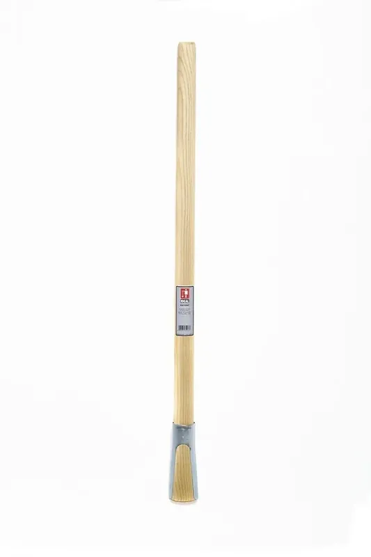 Billig Ersatzstiel, Eschestiel 93 cm, mit Hülse, gerade, geschliffen, gefirnisst, für Kreuzhacken bis 2kg